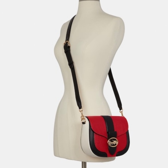 Coach Georgie Saddle Bag In Colorblock - Picture 11 of 15